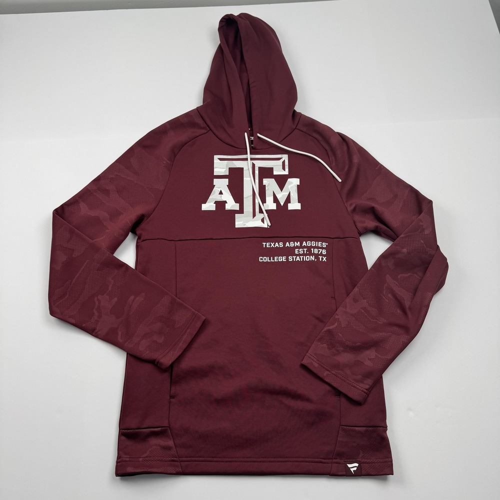 Texas A&M Aggies Hoodie Mens Small Maroon Fanatics NCAA Football Pullover